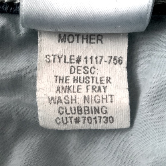 MOTHER Jeans The Hustler Ankle Fray in Night Clubbing Blue Size 24 - Picture 14 of 16